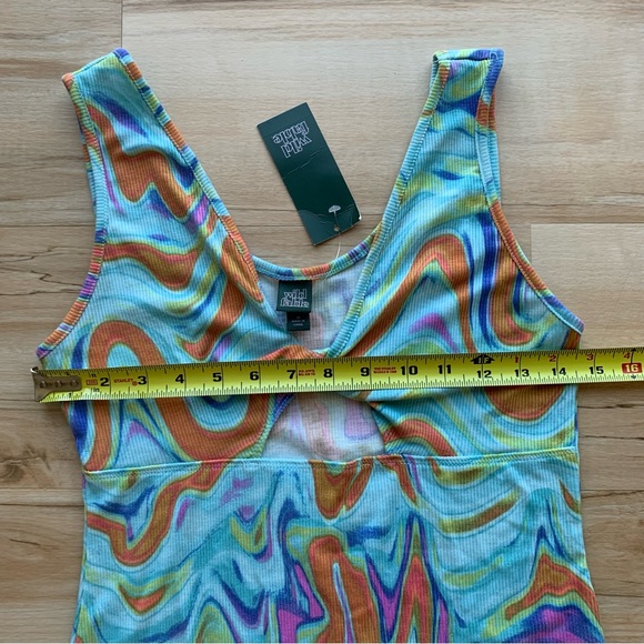 WILD FABLE Women's Multicolored Keyhole Neck Stretch Tank Bodysuit  size Medium - Picture 6 of 7
